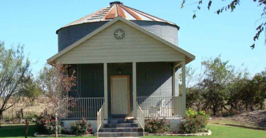 Grain Silo Converted Into A Tiny House Loft Apartment in Texas