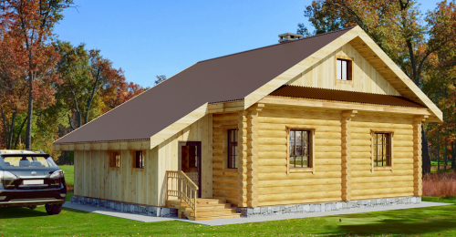 Just Right at 1750 SQFT, Check the Floor Plans of this Stunning Log Home