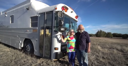 Another Retired Couples Residential-Quality Mobile Living in a School Bus