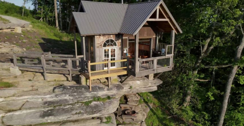 Unique 100sqft Tiny House Built Off a Cliff! (Extreme Off-grid Cabin)