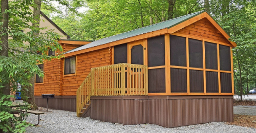 Log Cabin Park Model for $21,950 See the Photo Gallery and Floor Plans