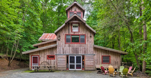 Tour Inside This Rustic Barn Home on 15 Acres With a Creek!