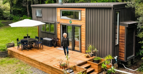 Woman Finds Freedom In A Forest Tiny Home