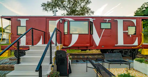 Check Out This Spacious Train Caboose Converted into Tiny House!