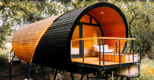 This 270sqft Barrel Tiny House Has A Unique Benefit!